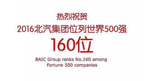 熱烈祝賀2016北汽集團位列世界500強160位